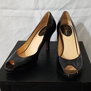 Cole Haan black peeptoe pumps